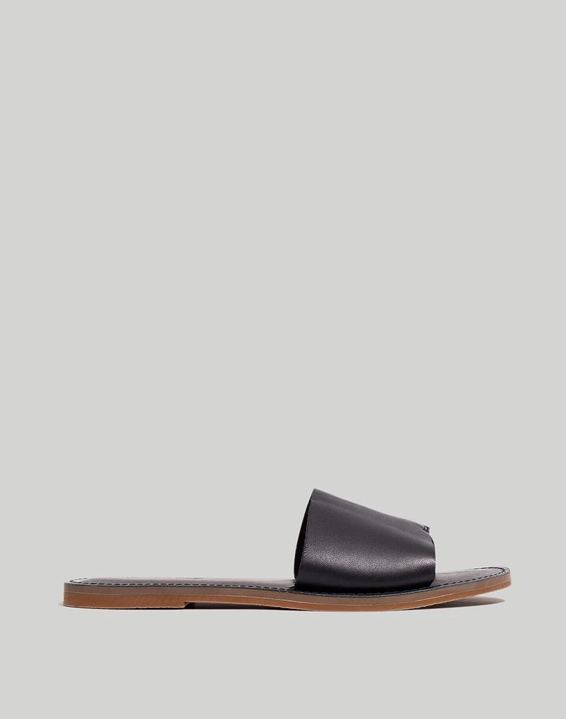 Madewell The Boardwalk Post Slide Sandal in Leather 2