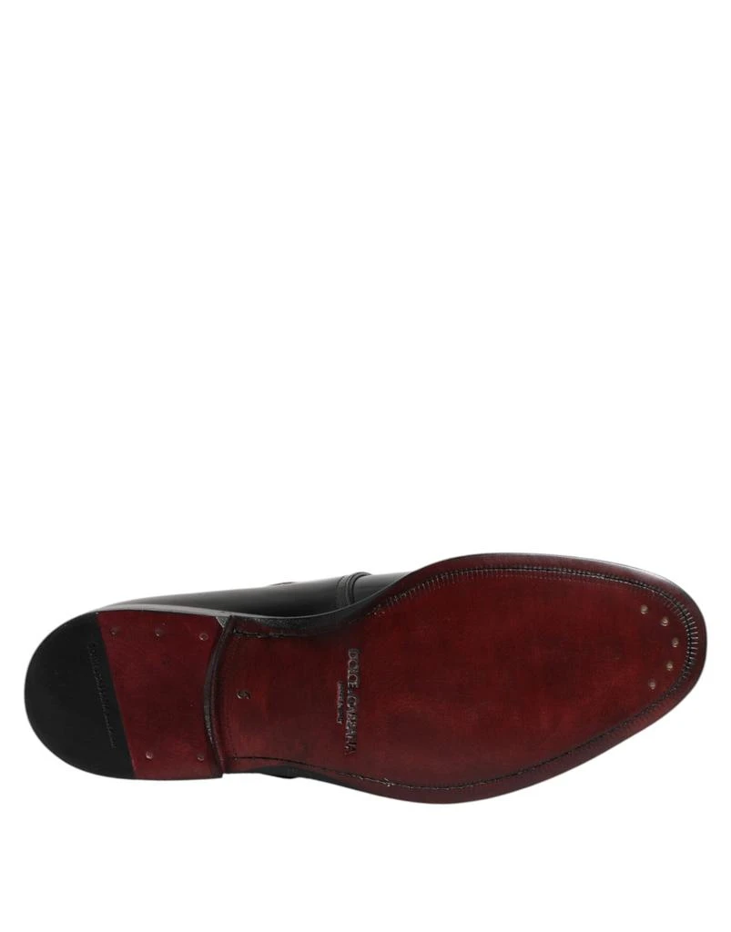 Dolce & Gabbana Dolce & Gabbana Black Leather Monk Strap Derby Formal Shoes 7