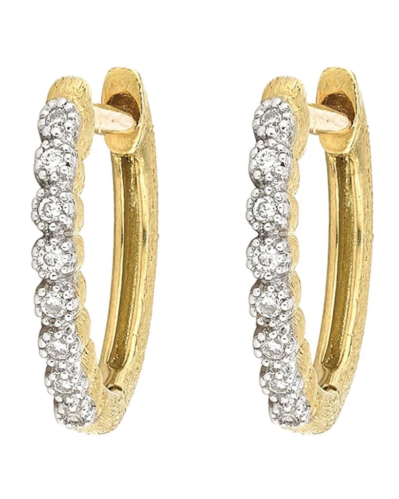 Jude Frances Delicate Provence Champagne Hoop Earrings, Gold 1