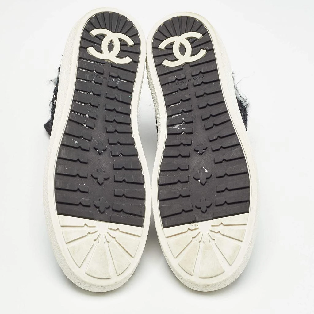 Chanel Chanel Black Suede and Tweed High Sneakers Size 41 6
