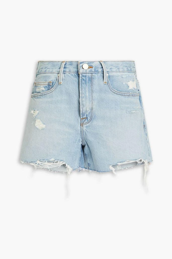 FRAME Le Brigette distressed denim shorts 1