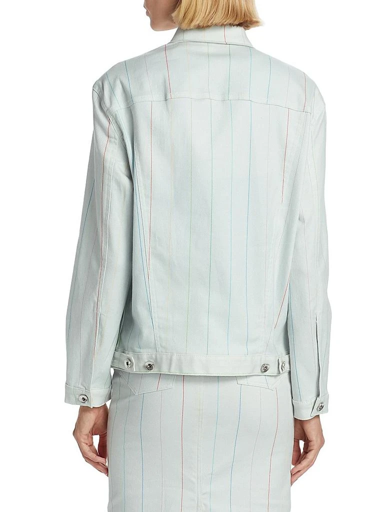 BruceGlen Printed Stretch Denim Jacket 5