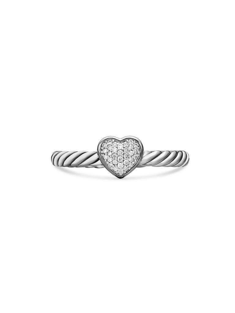 David Yurman Cable Collectibles Heart Ring With Diamonds 3
