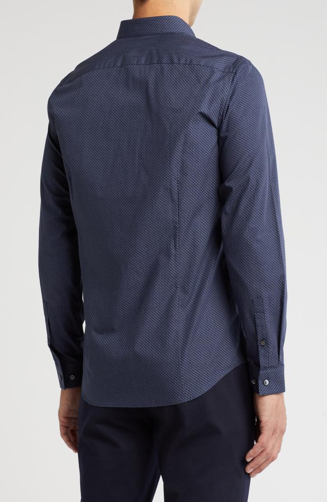 Theory Cedrick Diagonal Dash Cotton Button-Up Shirt