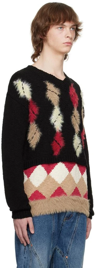 ANDERSSON BELL Black Argyle Sweater 2