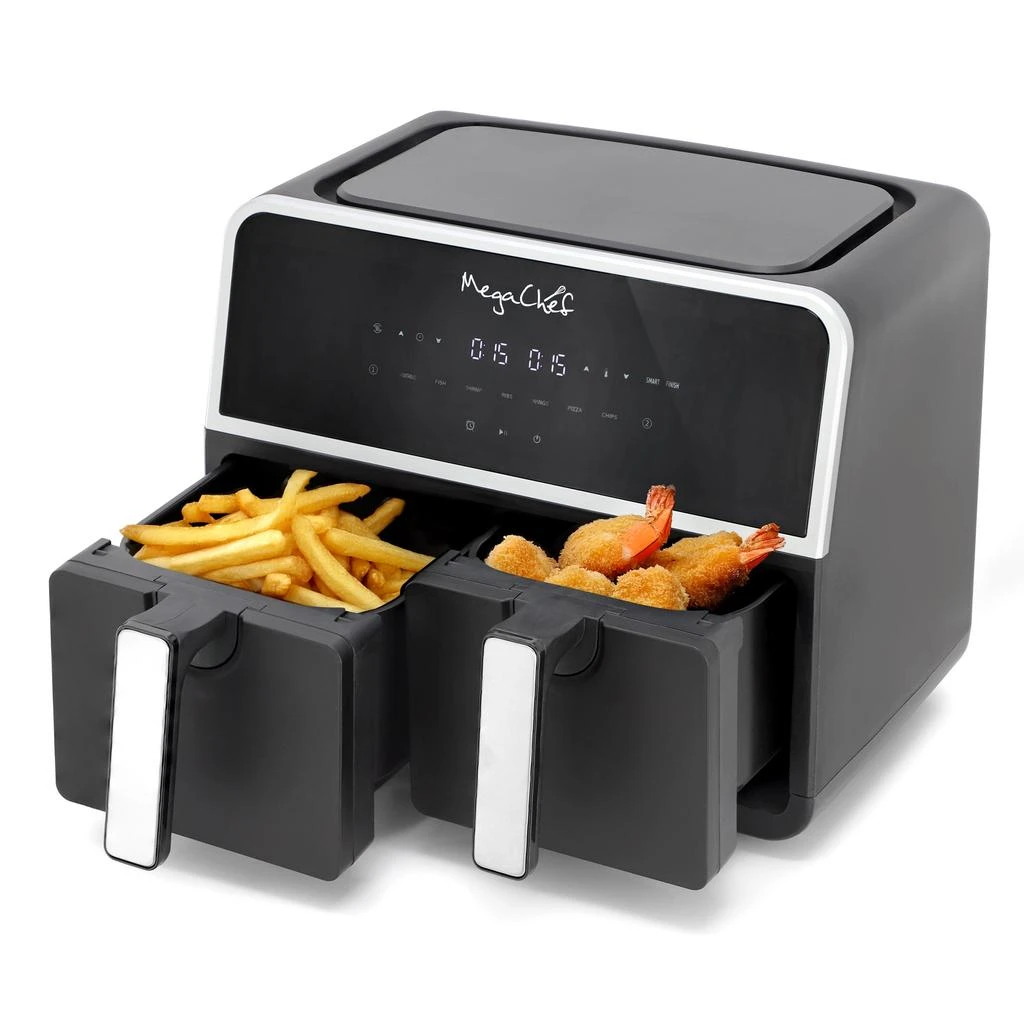 Megachef Dual 4.8 + 4.8 Quart Digital Electric Air Fryer