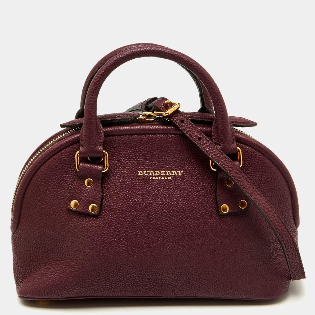 Burberry Burberry Plum Purple Leather Orchard Zip Satchel