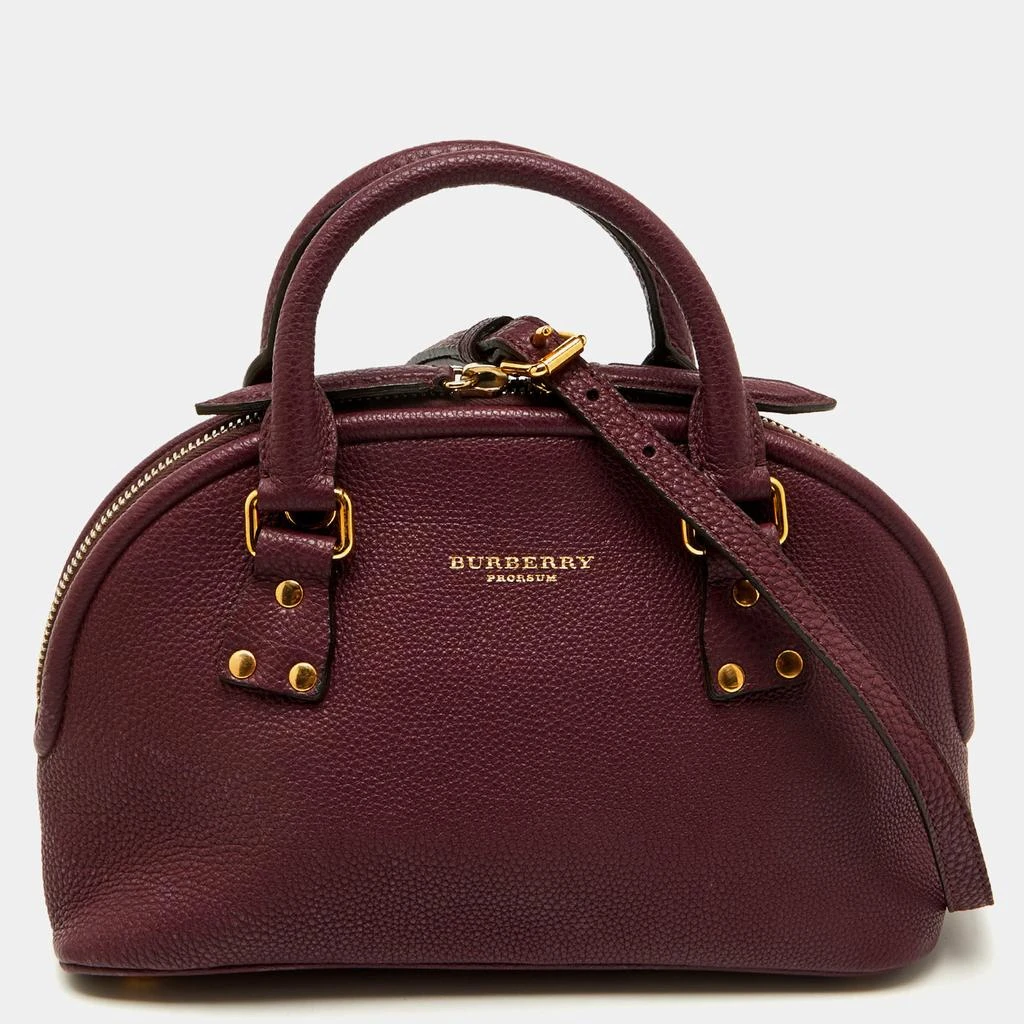 Burberry Burberry Plum Purple Leather Orchard Zip Satchel 1