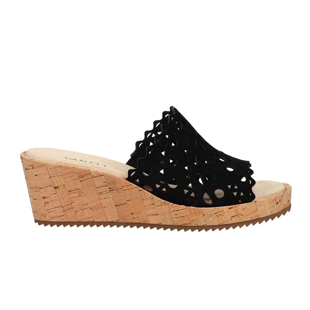 Vaneli Cammie Cut-Outs Cork Wedge Sandals