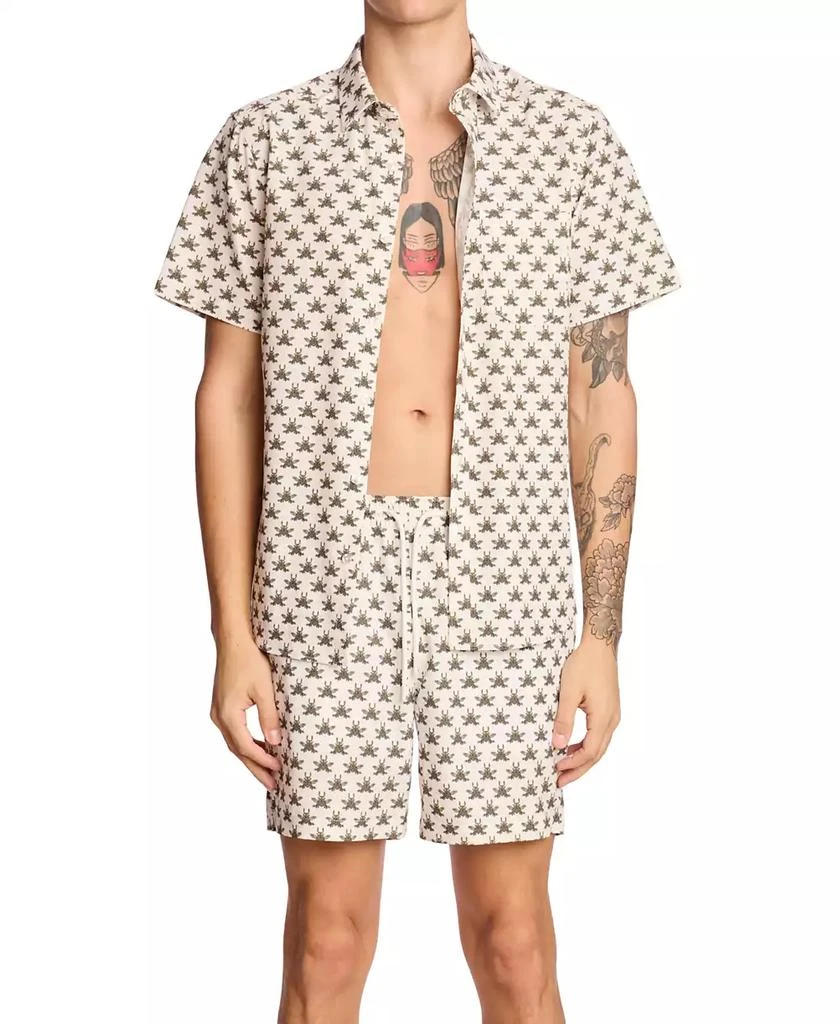 Paisley & Gray Men's Gilligan Printed Drawstring 6" Swim Trunks 4