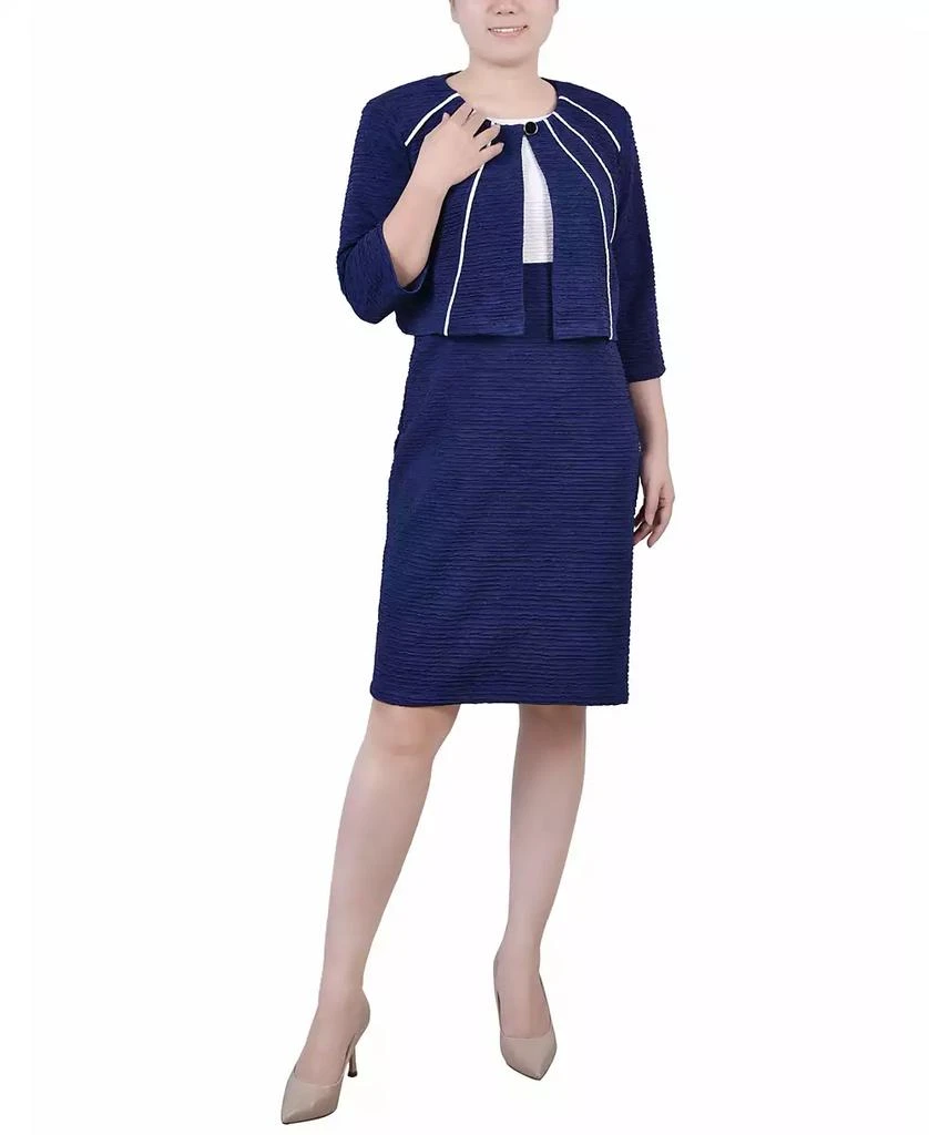 NY Collection Petite Two Piece Jacket and Dress Set 1