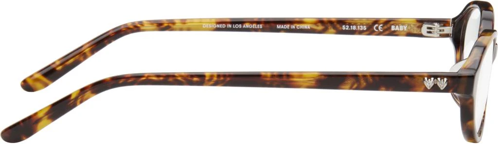 BONNIE CLYDE Brown Oval Baby Glasses 2