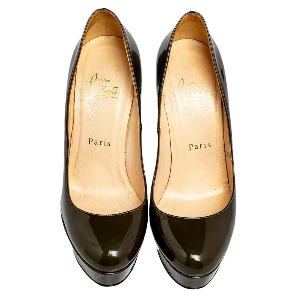 Christian Louboutin Christian Louboutin Green Patent Leather Bianca Pump Size 37 3