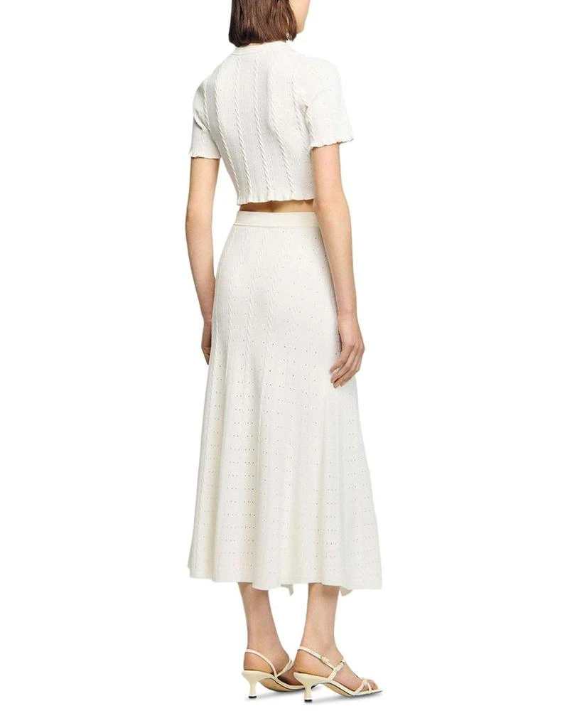 Sandro Pointelle Knit Maxi Skirt 3