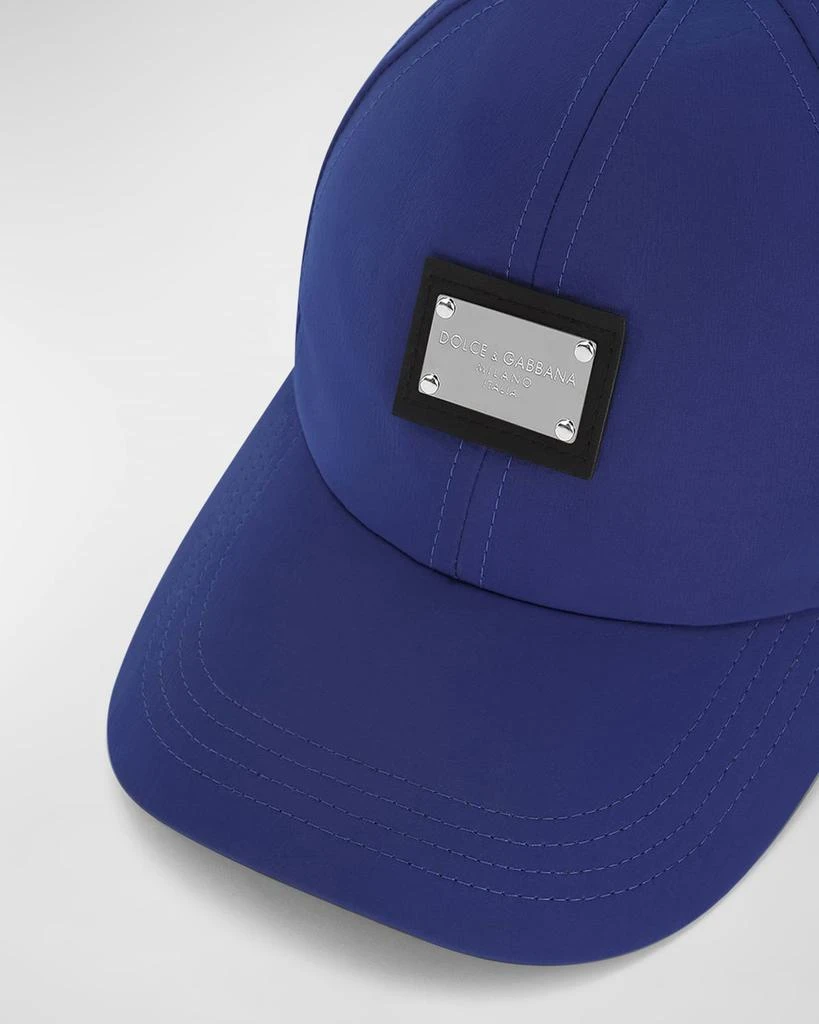 Dolce & Gabbana Men's Logo Plaqué Nylon Baseball Cap 4