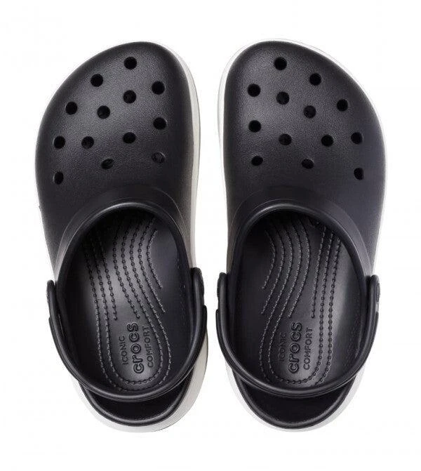 Crocs band Full Force 206122-066 Clog Men's 9 Black Platform Shoes ERK1501 5