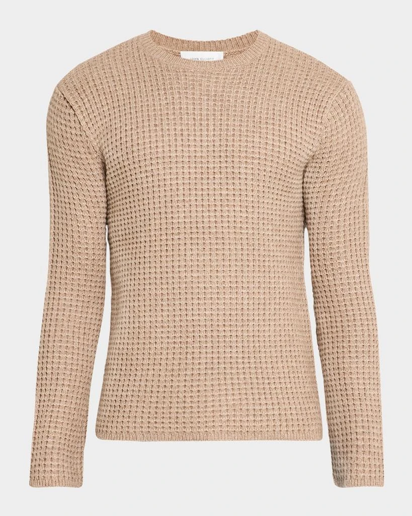 John Elliott Men's Wool Waffle Crew Sweater 1