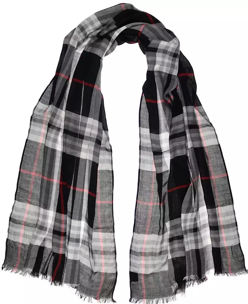 Fraas Women's Signature Plaid Lightweight Evening Wrap 1