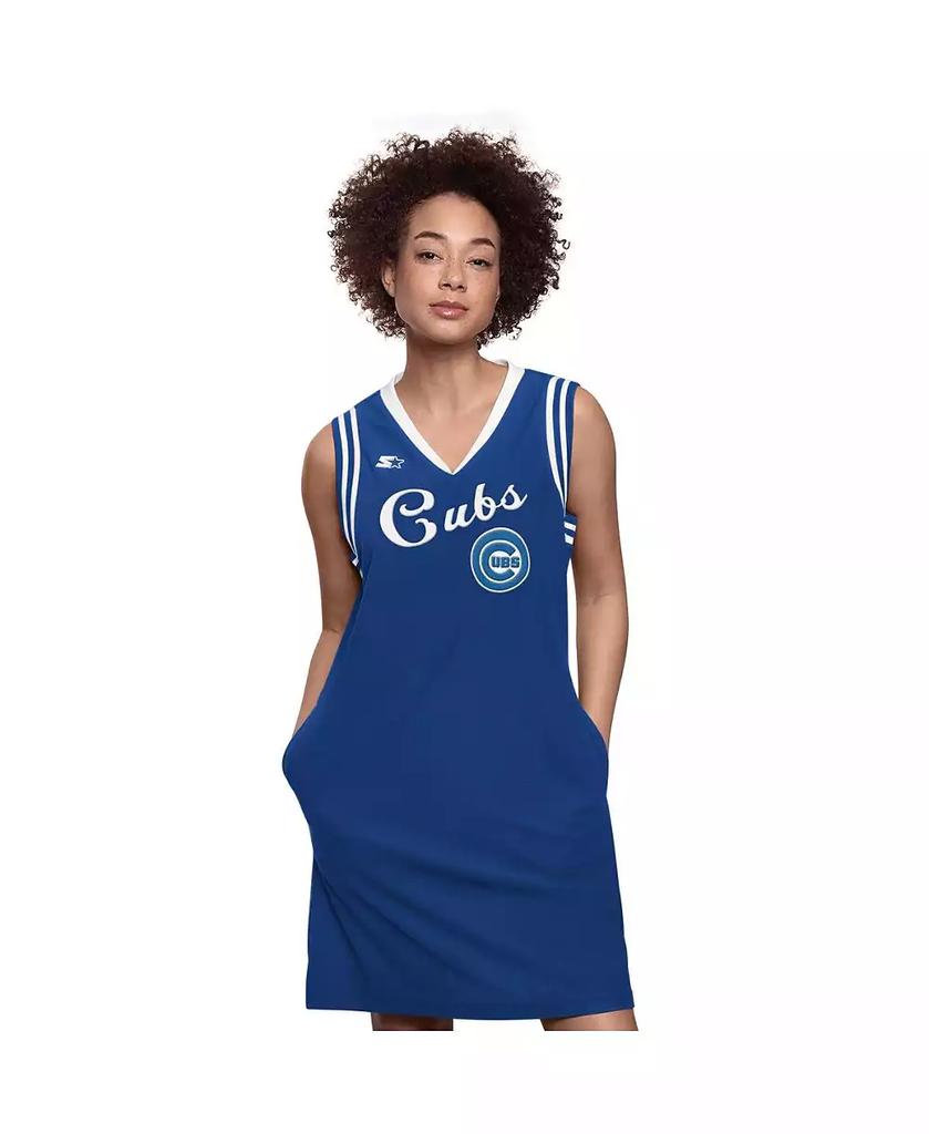 Starter Women's Royal Chicago Cubs Fast Track Sneaker V-Neck Dress