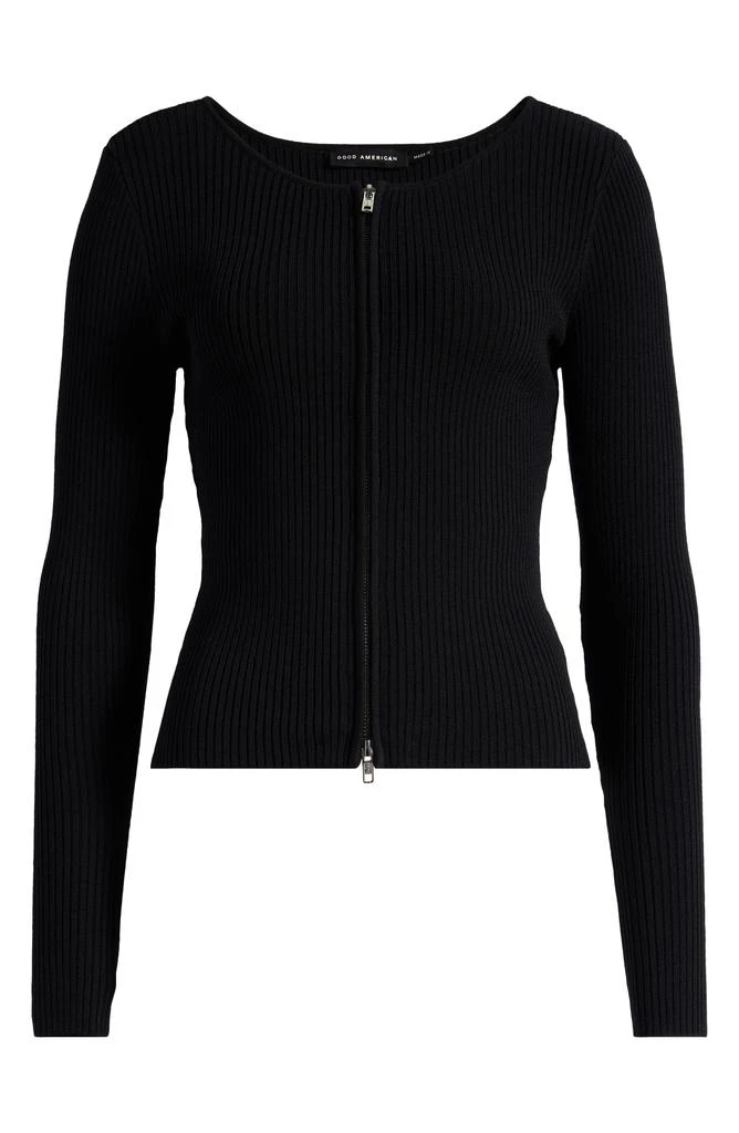 Good American Virgo Rib Zip Cardigan 5