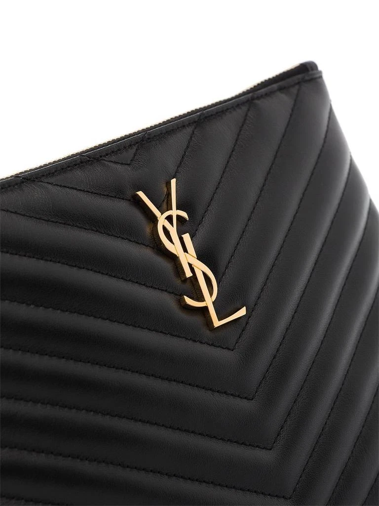 Yves Saint Laurent BLACK PADDED ZIP POUCH 5