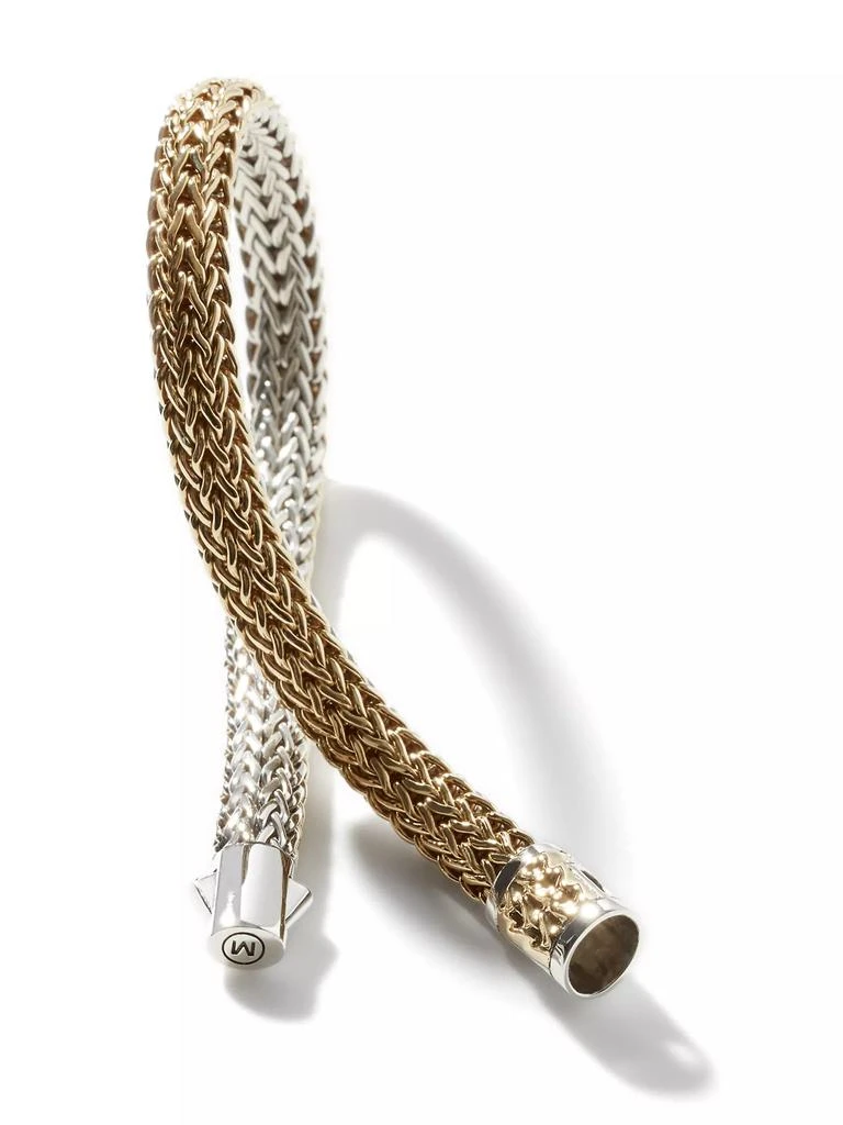 John Hardy Classic Chain 18K Gold & Sterling Silver Reversible Bracelet 7