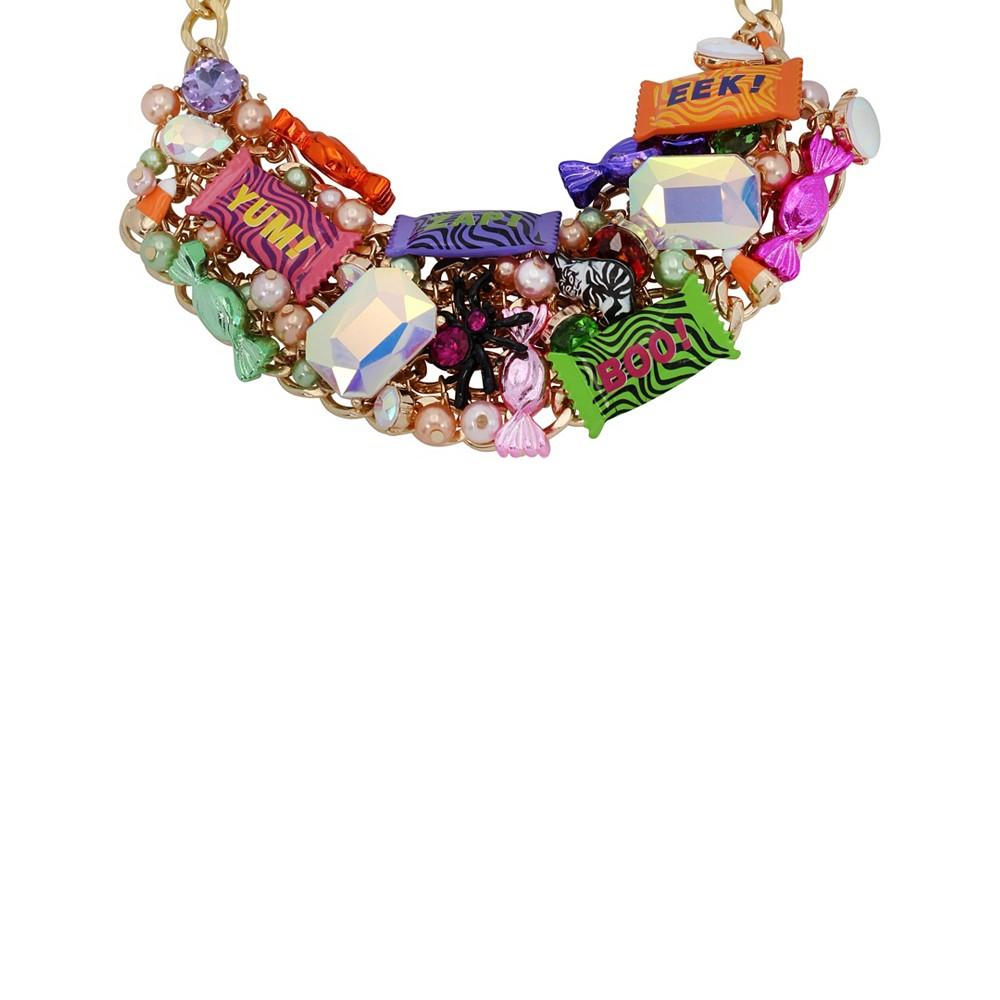 Betsey Johnson Faux Stone Candy Statement Bib Necklace