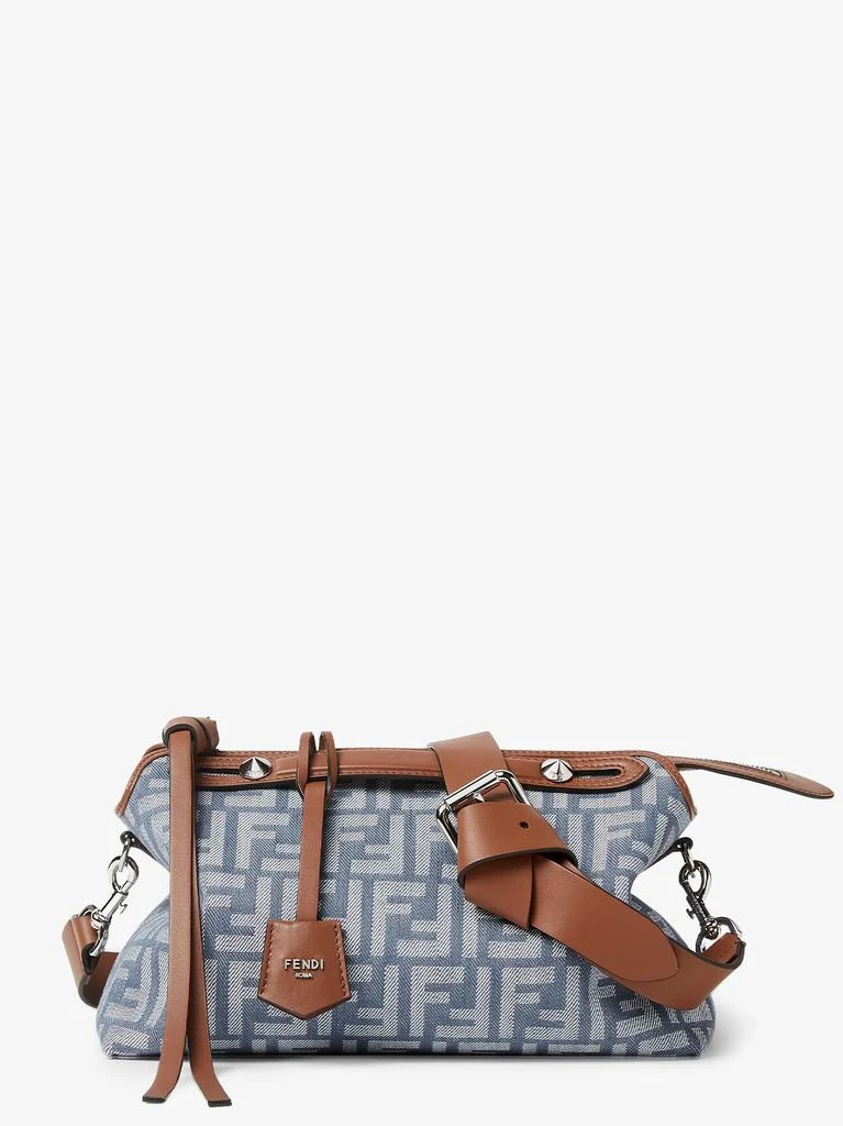 Fendi By The Way Soft Medium FF Jacquard denim crossbody bag 1