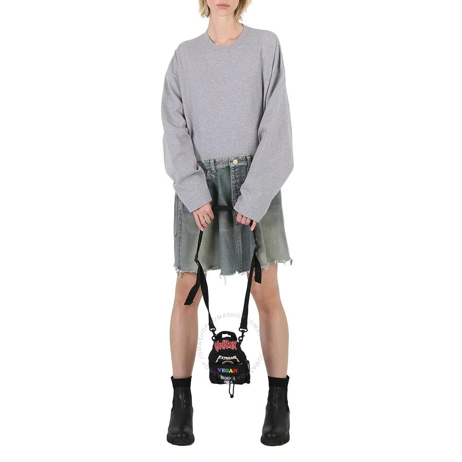 Balenciaga Black Recycled Nylon Mini Backpack With Gamer Patches 2