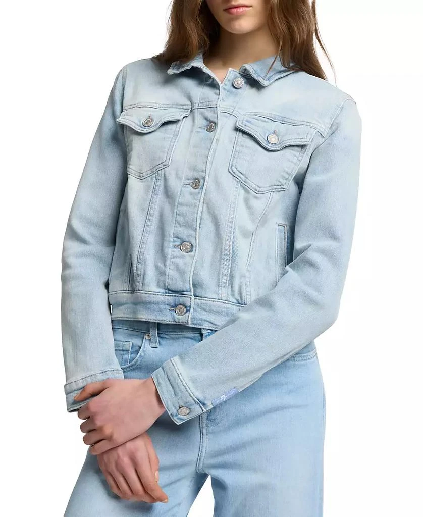 7 For All Mankind Women's Classic Denim Tucker Jacket 4
