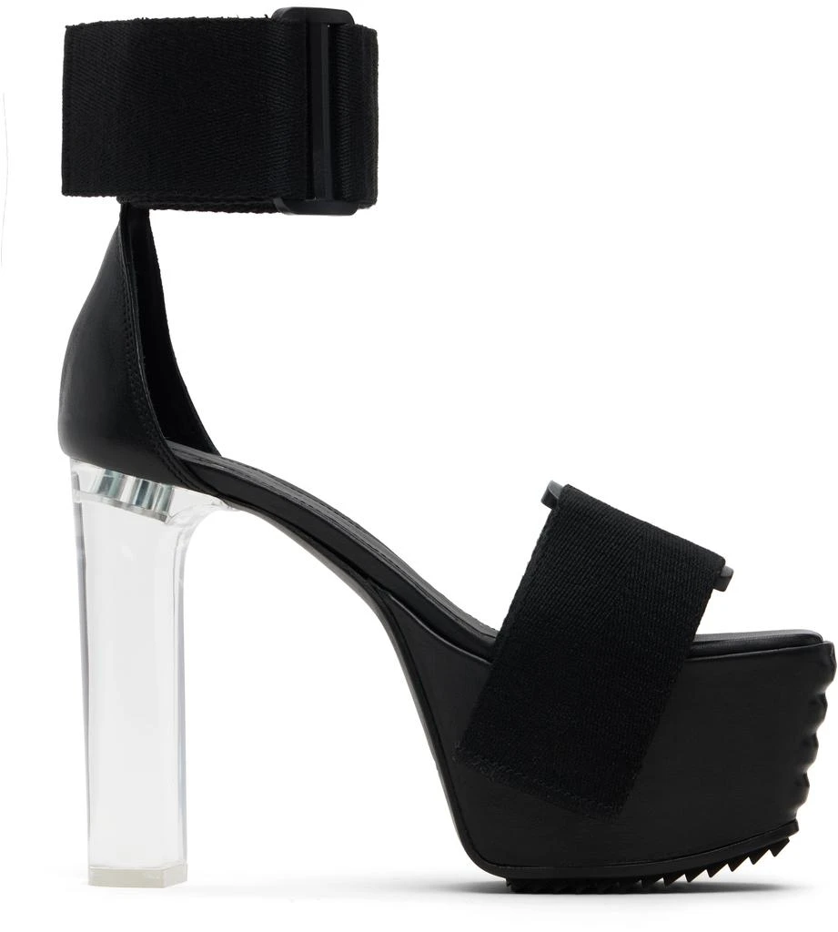Rick Owens Black Luxor 65 Heeled Sandals 1