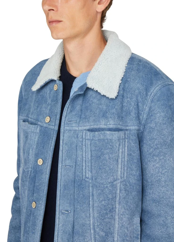 Loewe Denim jacket with shearling collar 4