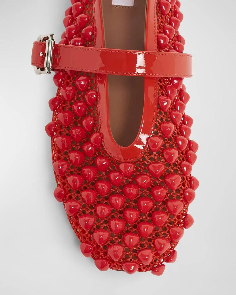 Alaia Beaded Net Mary Jane Ballerina Flats 5