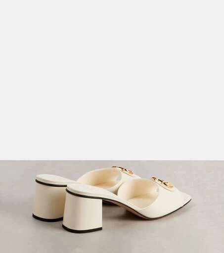 Valentino VLogo leather mules 2