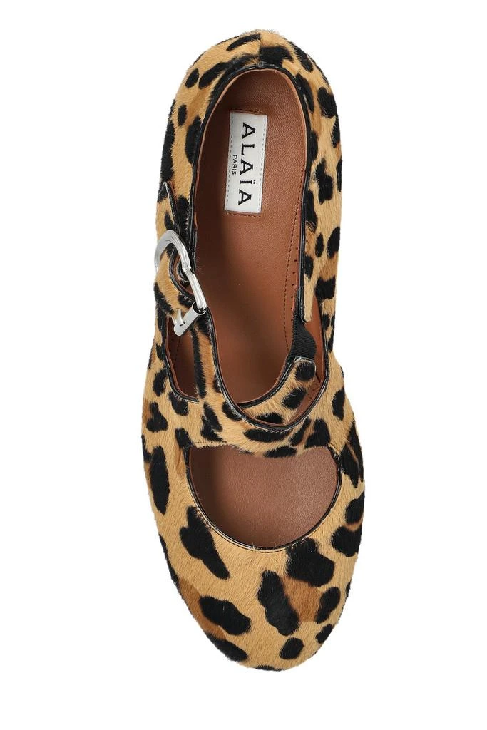 Alaïa Alaïa Leopard Printed Criss Cross Wedges 4