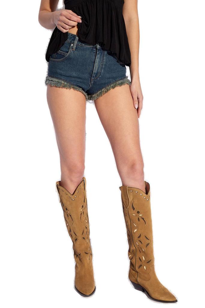 Isabel Marant Isabel Marant Frayed Hem Denim Shorts