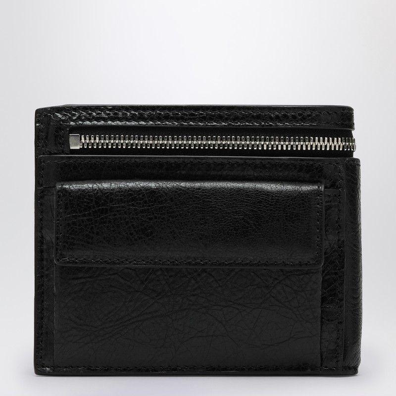 折りたたみ財布 Balenciaga Black Leather Superbusy Bi-Fold Wallet Men's Superbusy Square Folded Wallet in Black | Balenciaga US