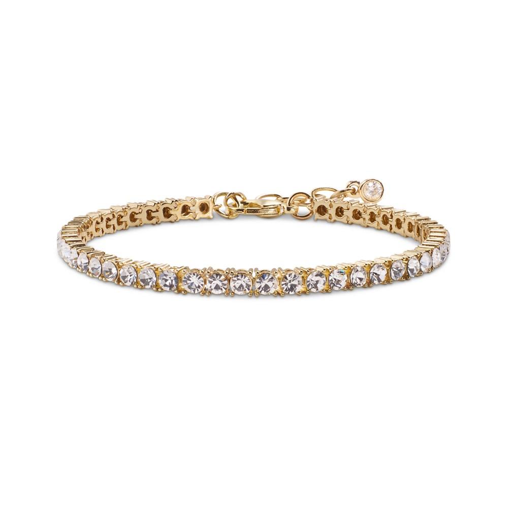 On 34th Silver-Tone Flex Tennis Bracelet, 7" + 1" extender, Created for Macy's