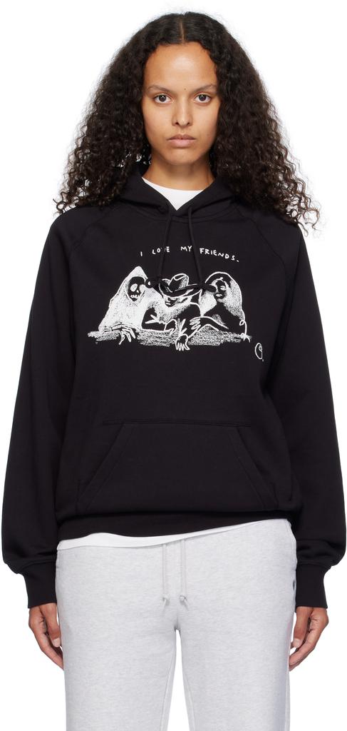 Carhartt WIP Black Pepe Friends Hoodie - Hoodies - BeyondStyle