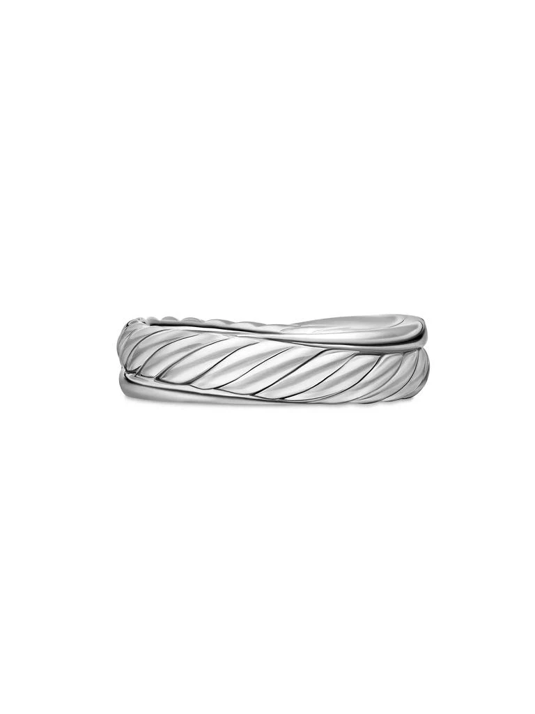 David Yurman Crossover Band Ring with Pavé Diamonds 5