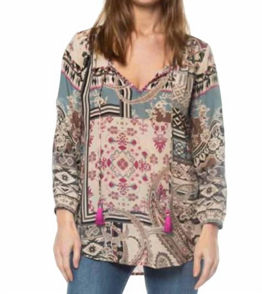 Tolani Janessa Tunic Top In Mosaic 1