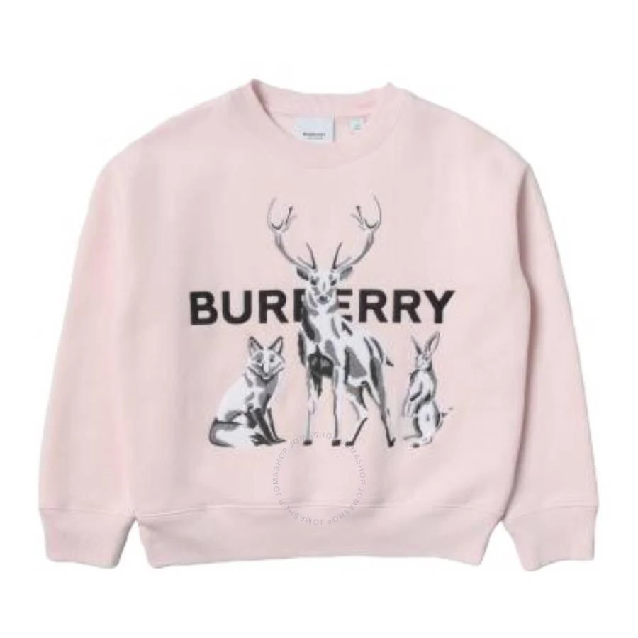 Burberry Girls Frosty Pink Animal Kingdom Sweatshirt 1