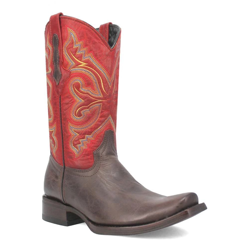 Dingo True Grit Embroidered Square Toe Cowboy Boots 2
