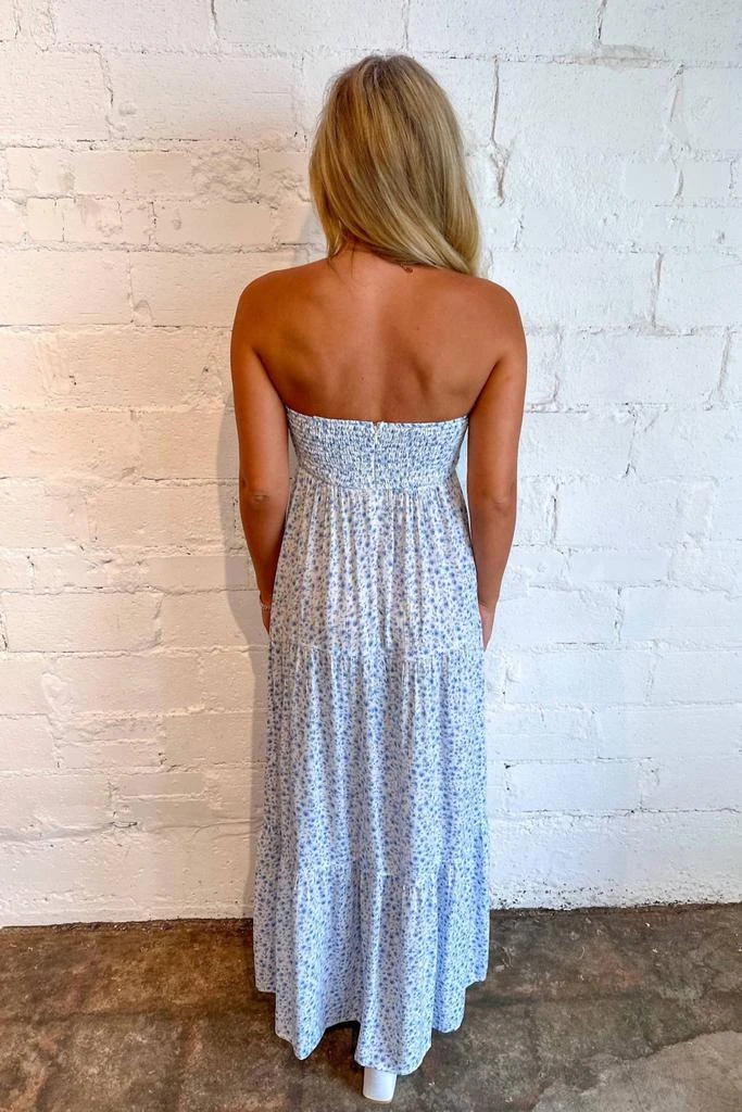 blue moon maxi dress Moon And Stars Crochet Sequin Maxi Dress Blue main image 1