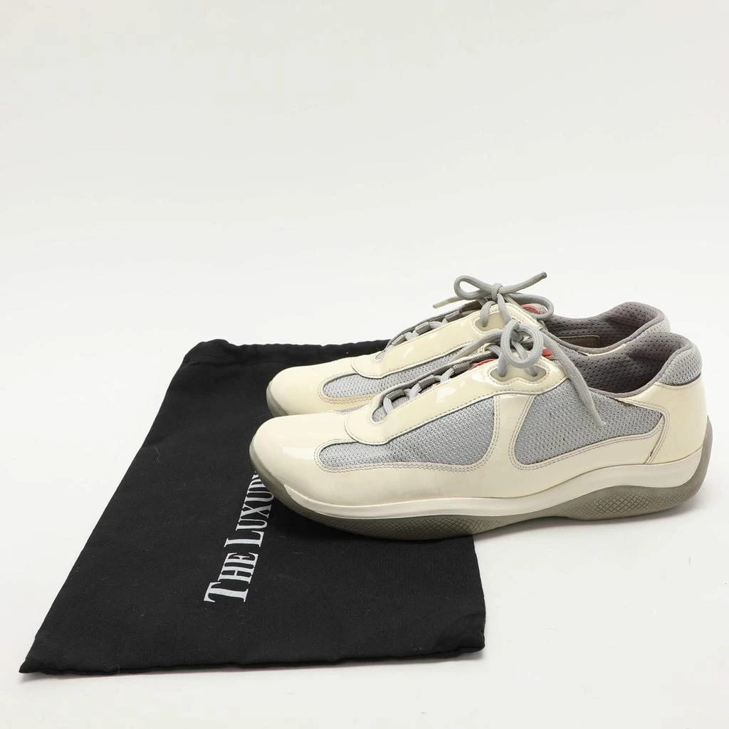 Prada Prada Sport White/Grey Leather And Mesh America's Cup Low Top Trainer Sneakers Size 40 9
