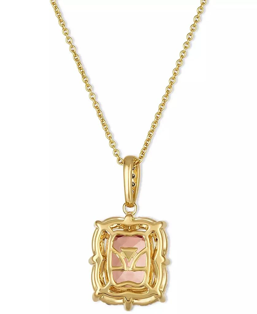 Le Vian Peach Morganite (1-1/2 ct. t.w.) 
Diamond (1/4 ct. t.w.) 20" Adjustable Pendant Necklace in 14k Gold 3