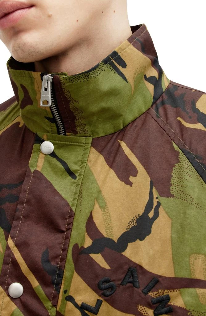 ALL SAINTS Tierra Camo Print Waxed Track Jacket 3