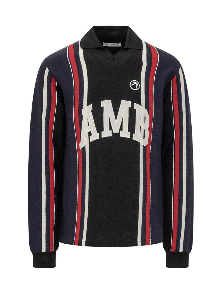 Ambush White & Navy Sports Designed Shirt - Polo Shirts