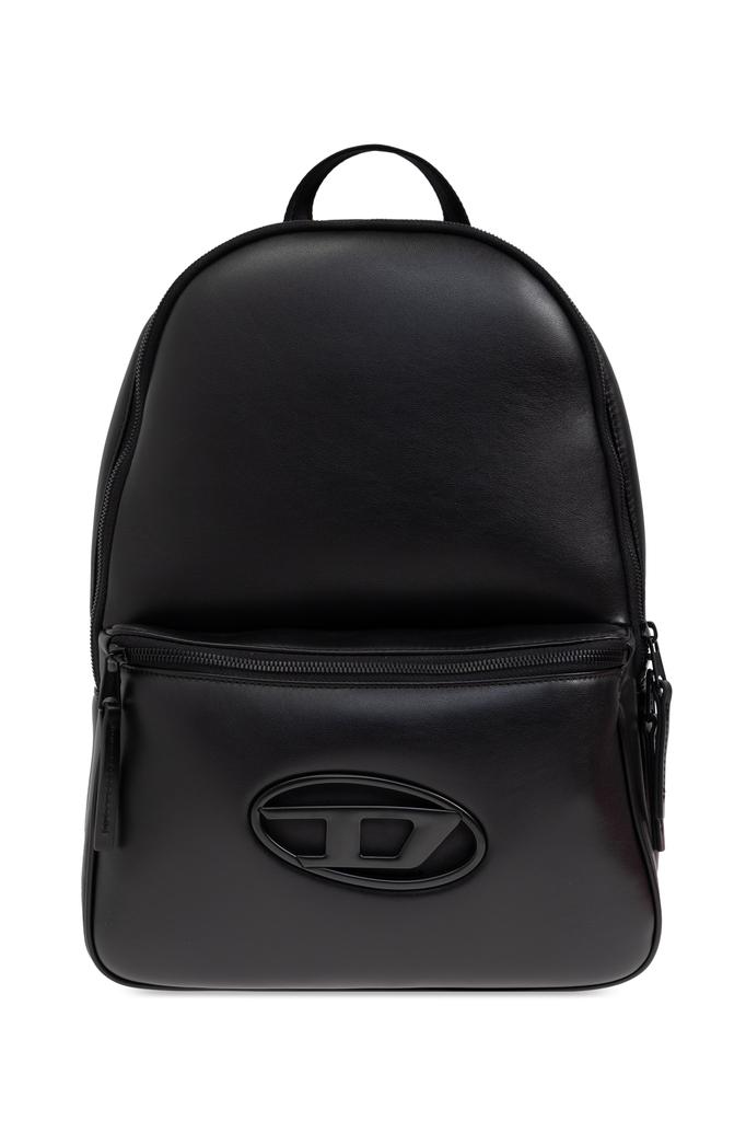 DIESEL ブラックバックパック backpack Men's D-Pack-Backpack in satin-touch fabric | Black | Diesel