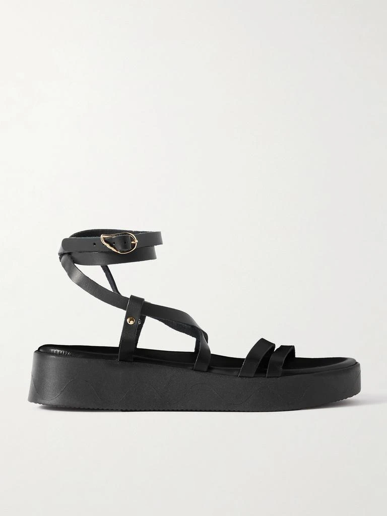 ANCIENT GREEK SANDALS Aristea 皮革防水台凉鞋  - IT35 1
